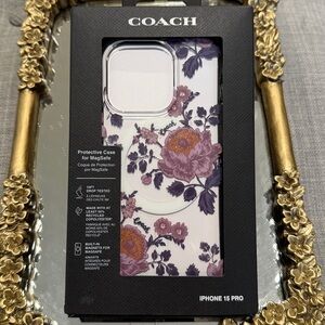 NWT Coach Moody Floral iPhone 15 Pro Case